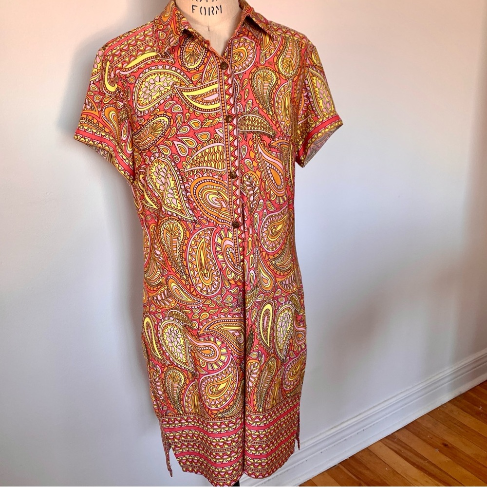 Retro Paisley Stretch Summer Dress
